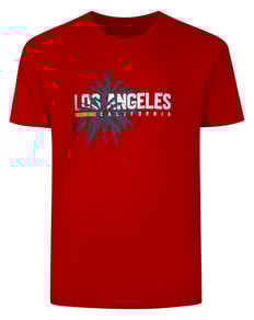Bigdude Los Angeles Crew Neck T-Shirt Tall Pepper Red